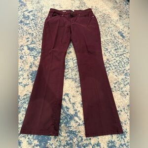 Burgundy Flared Pants
